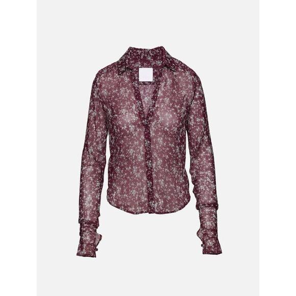 Paris Georgia Sheer Silk Shirt in Italian Floral XS - Picture 3 of 3